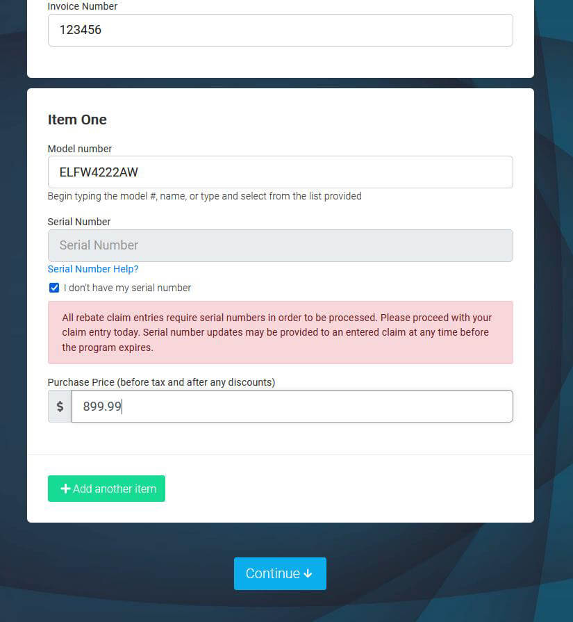 Submitting a rebate - Warners' Stellian