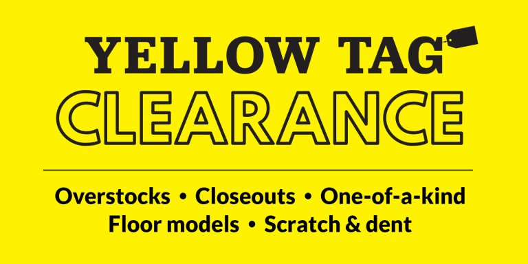 Yellow Tag Clearance
