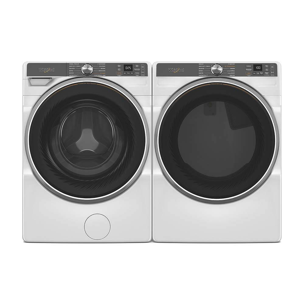 Whirlpool Front Load Pair (WFW6720RW-WGD6720RW) - White